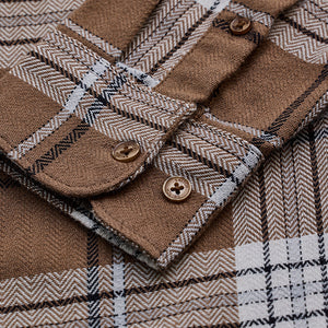 Brown Checks Slim Fit Shirt