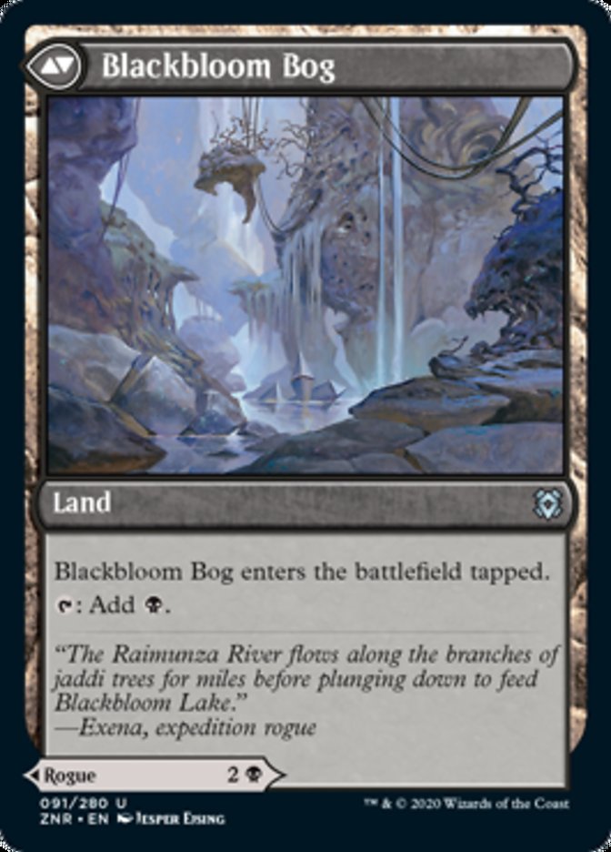 Blackbloom Rogue // Blackbloom Bog [91] [Zendikar Rising] [Non-Foil]