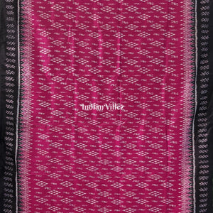 Magenta Odisha Ikat  Contemporary Silk Saree