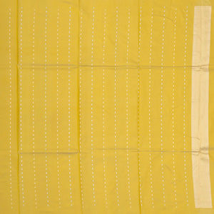 Gold Handloom Banarasi Silk Saree With Deer Buttas