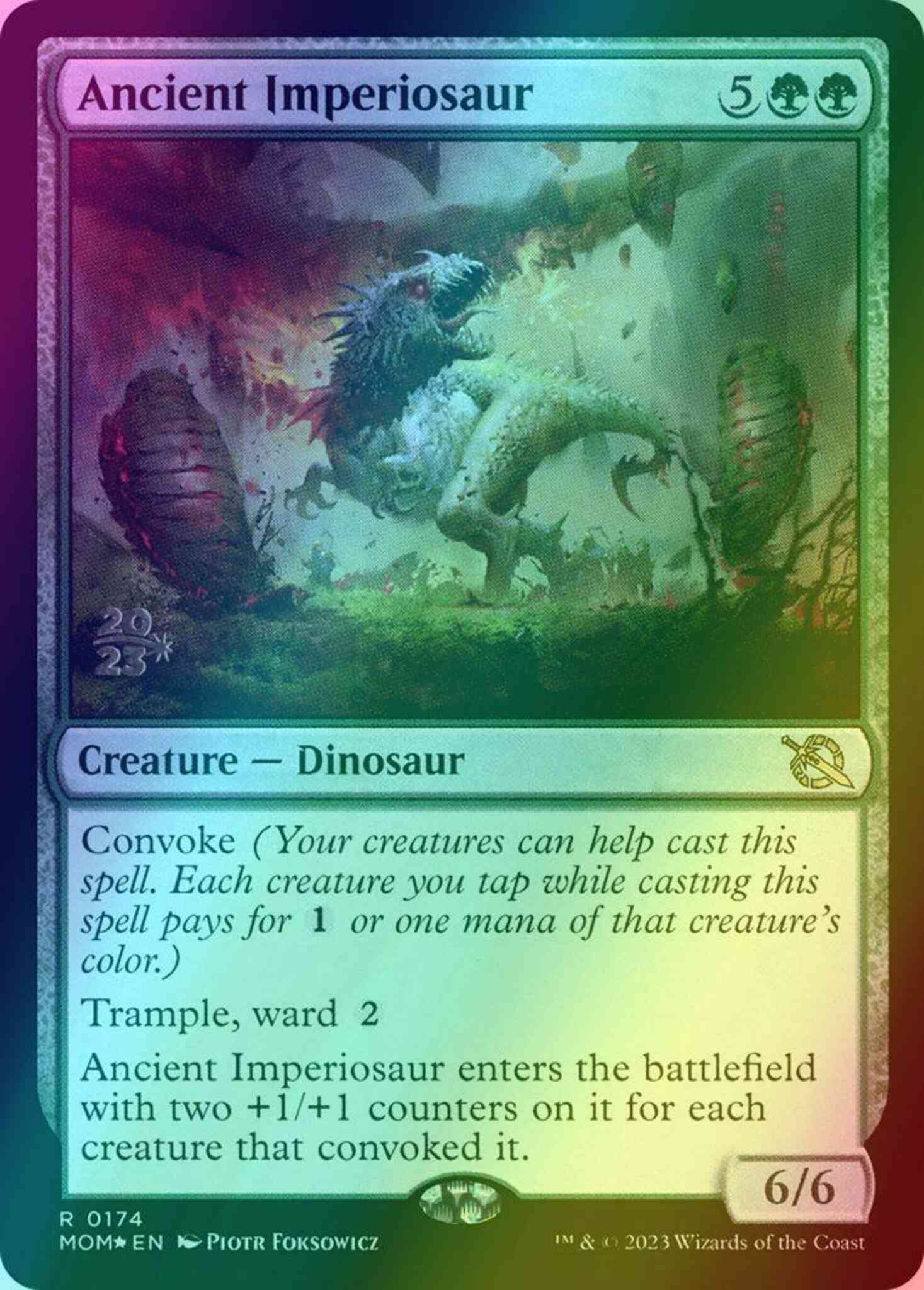Ancient Imperiosaur [174s] [Prerelease] [March of the Machine: Promos] [Foil]