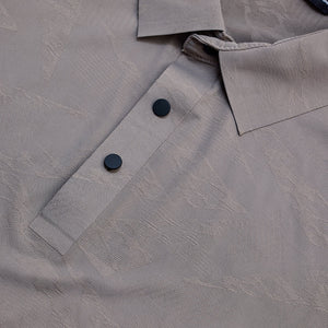 Grey Textured Stitchless Polo T-Shirt