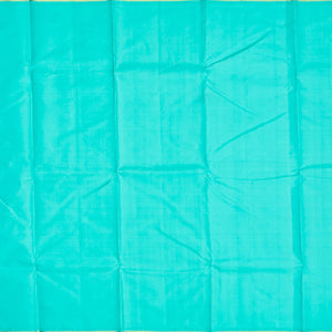 Purple Handloom Kanchipuram Korvai Silk Saree With Turquoise Border