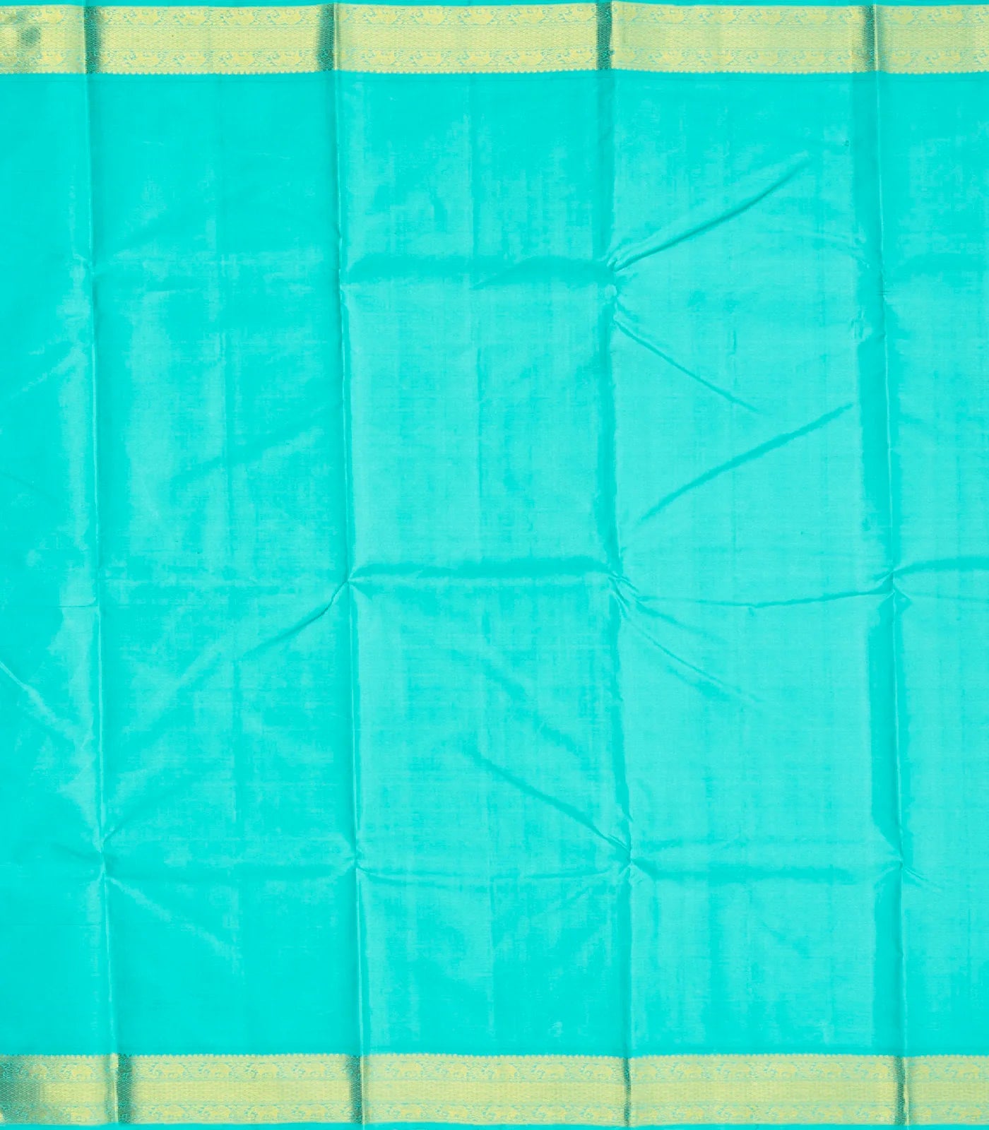 Purple Handloom Kanchipuram Korvai Silk Saree With Turquoise Border