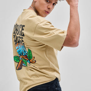 Embrace Change Beige Oversized T-Shirt