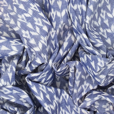 Blue And Off White Orissa Cotton Saree With Tie & Dye Motifs