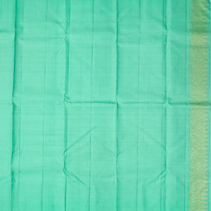 Aquamarine Handloom Kanchipuram Silk Saree With Butterfly Buttas
