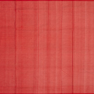 Teal Handloom Silk Cotton Saree With Contrast Red Border