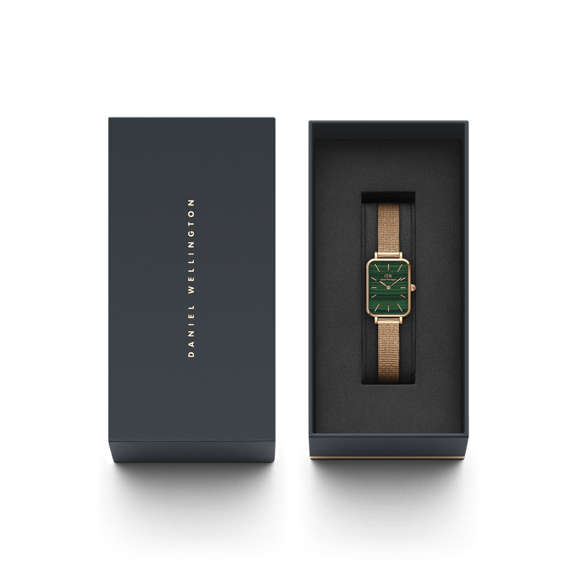 Quadro Pressed Melrose Green & Rose Gold
