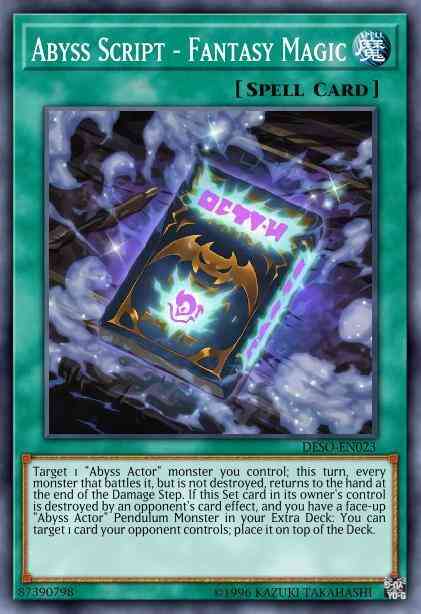 Abyss Script - Fantasy Magic - DESO-EN023 - Super Rare - 1st Edition