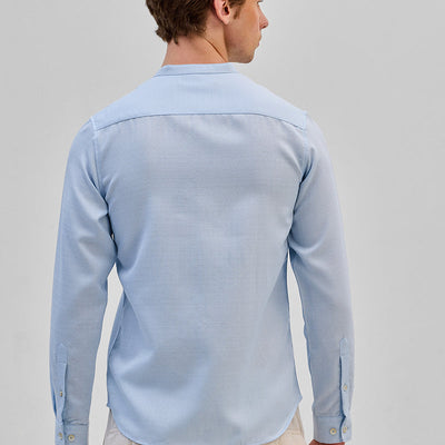 Light Blue Mandarin Slim Fit Shirt