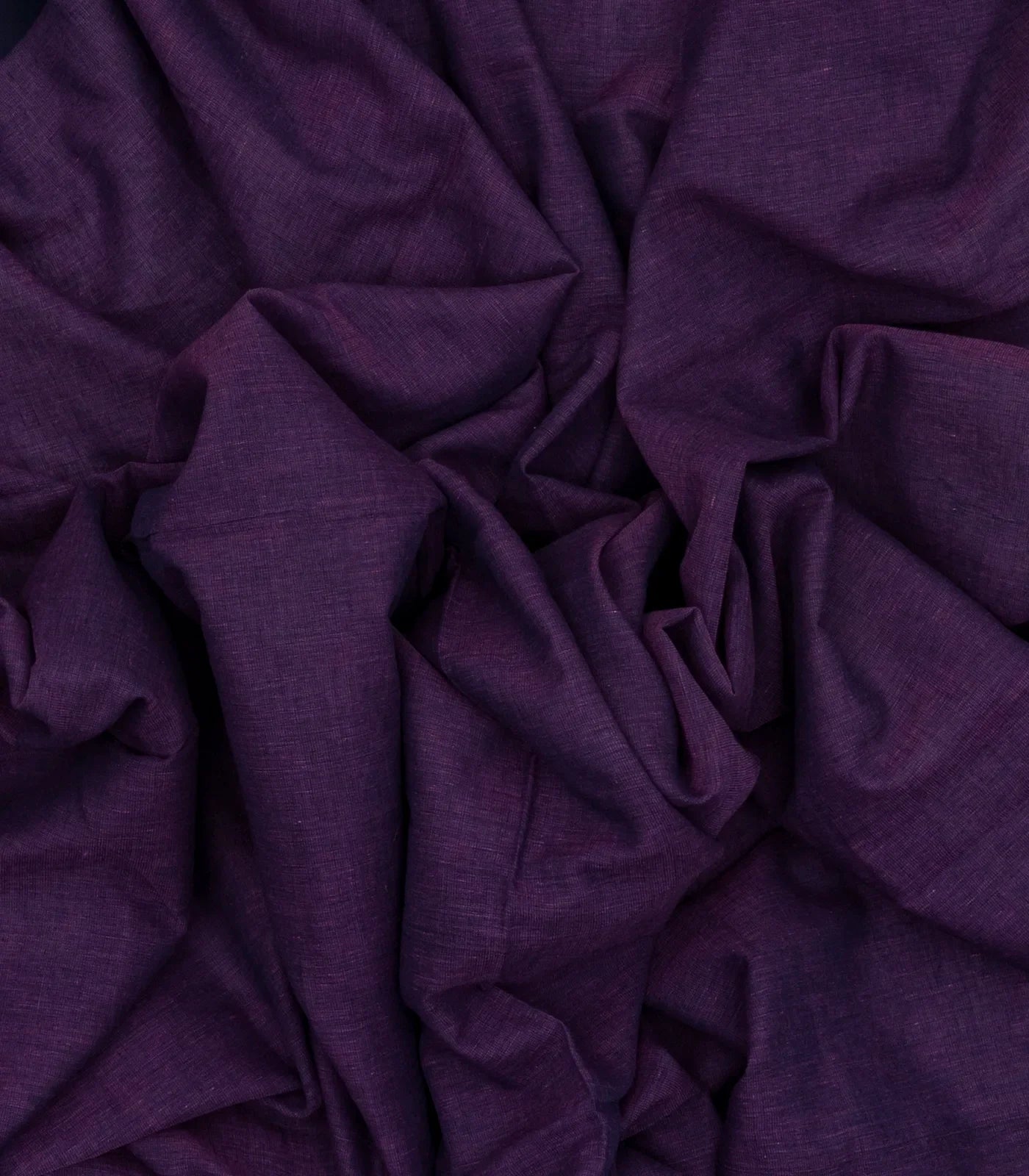 Violet Handloom Bengal Cotton Saree With Blue Border