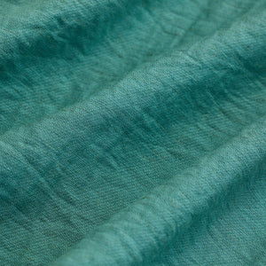 Turquoise Box Fit Linen Blend Shirt