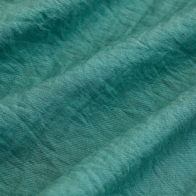 Turquoise Box Fit Linen Blend Shirt