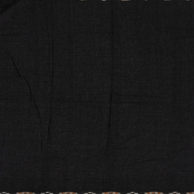 Black Handloom Orissa Cotton Saree With Tie & Dye Diamond Motifs