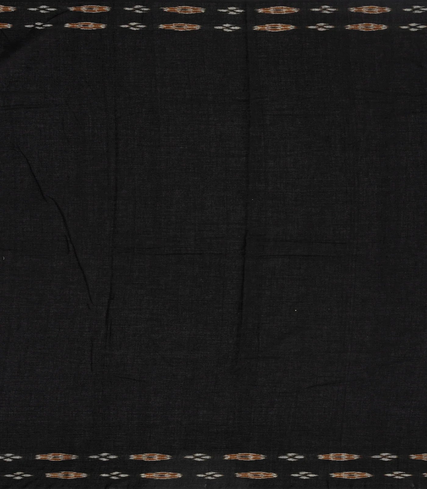 Black Handloom Orissa Cotton Saree With Tie & Dye Diamond Motifs