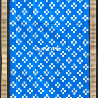 Copper Sulphate Blue Pasapali Pure Sambalpuri Silk Dupatta