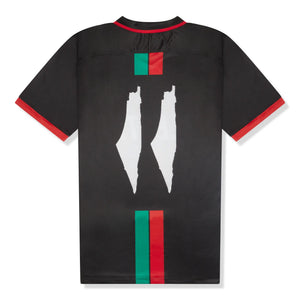 FC Palestina Palestine Red Green Stripe Arabic Black Football T Shirt