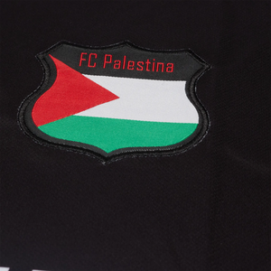 FC Palestina Palestine Red Green Stripe English Black Football T Shirt