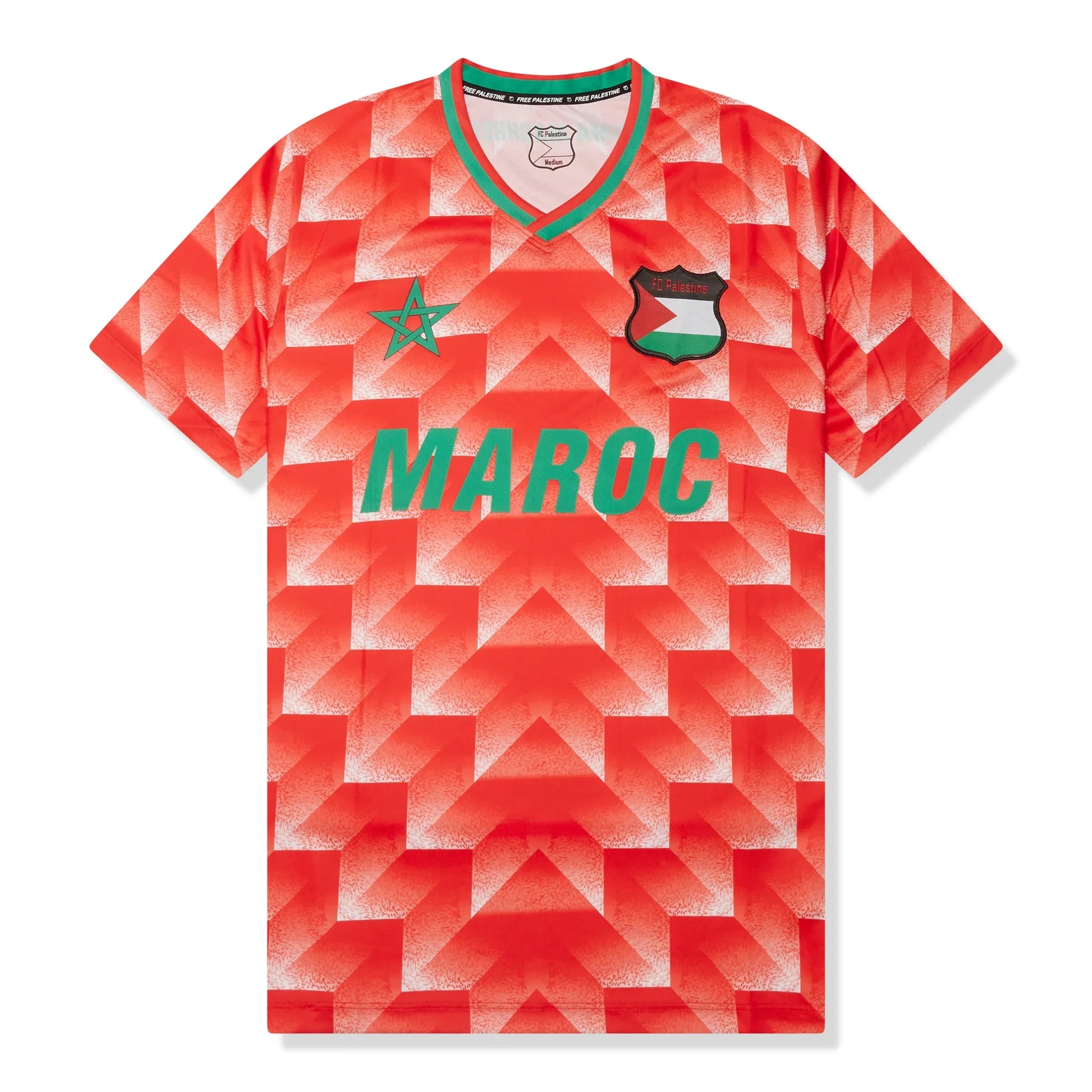 FC Palestina Palestine x Morocco Retro Red Football T Shirt