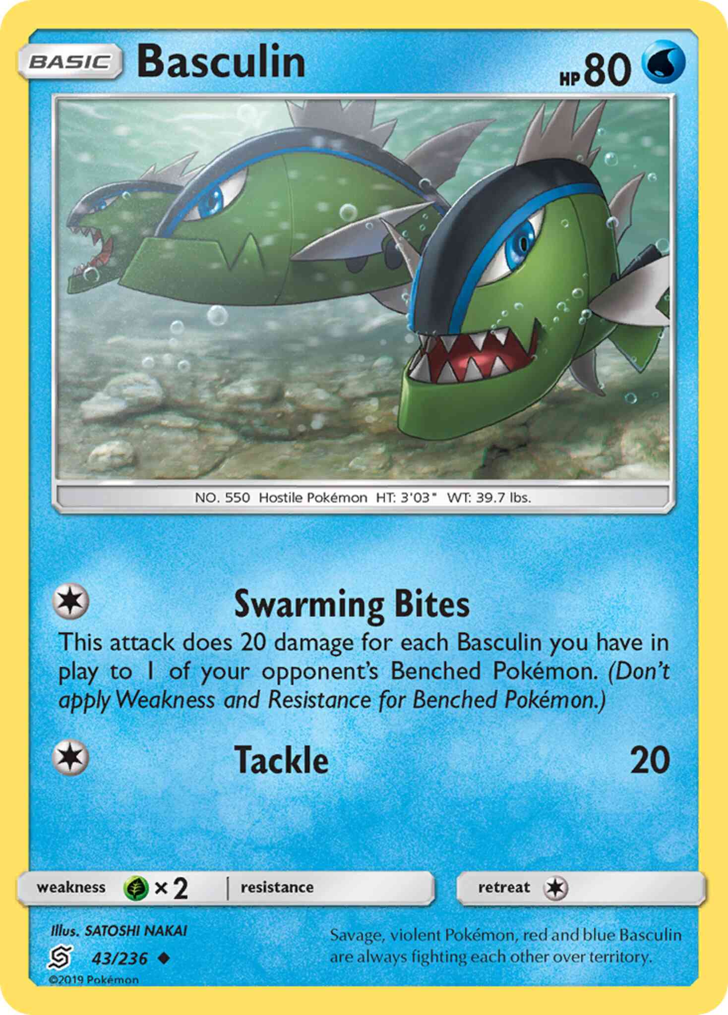 Basculin - 43/236 - Uncommon [sm11-43] [Non-Holo]