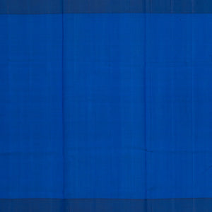 Cardamom Green Handloom Soft Silk Saree With Stripes & Blue Border