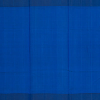 Cardamom Green Handloom Soft Silk Saree With Stripes & Blue Border