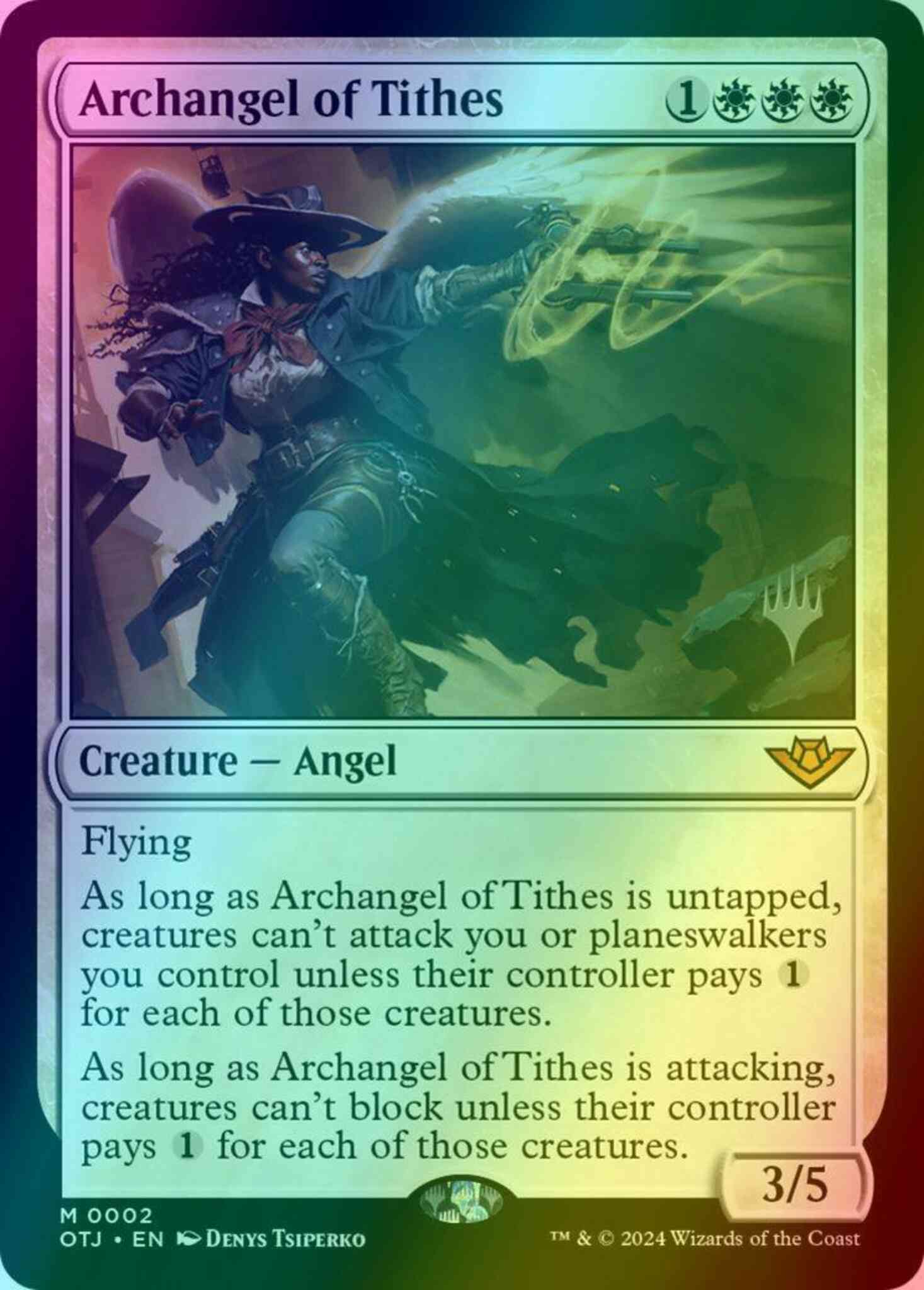 Archangel of Tithes [2p] [Promo Pack] [Outlaws of Thunder Junction: Promos] [Foil]