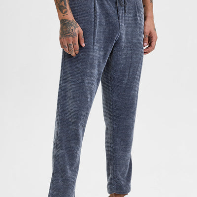 Grey Corduroy Relaxed Fit Trousers