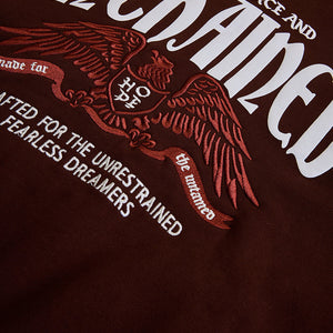 Legends Unchained Brown Embroidered Hoodie