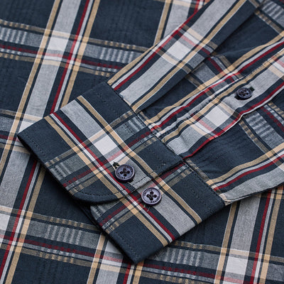 Dark Green Checks Slim Fit Shirt