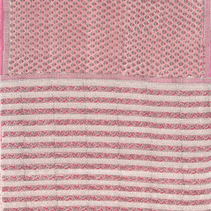 BubbleGum Pink Woven Jaipur Cotton Saree Printed With Floral Motifs