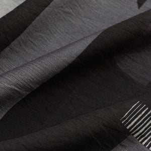 Black Abstract Mandarin Shirt