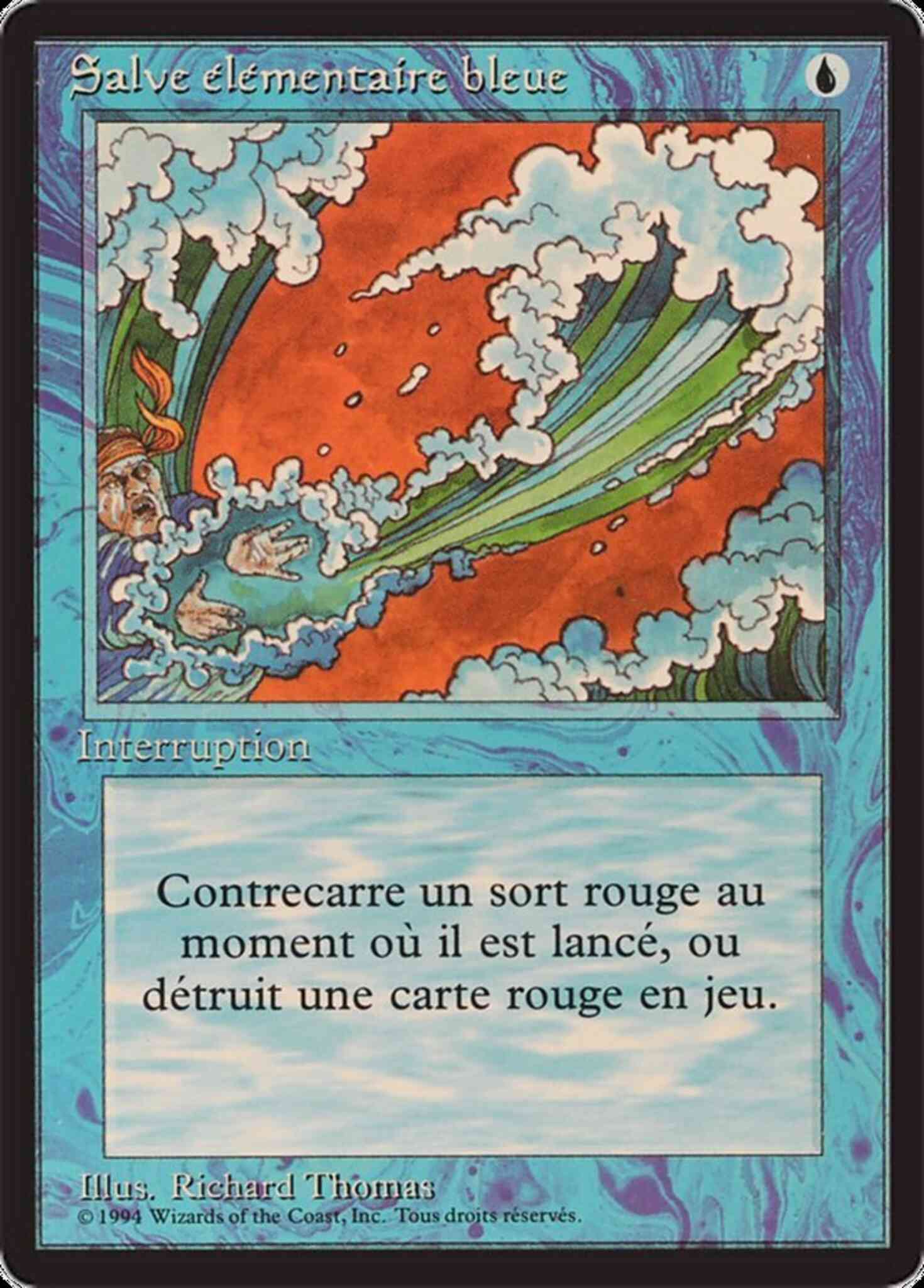 Blue Elemental Blast - French [49] [Foreign Black Border: French] [Non-Foil]