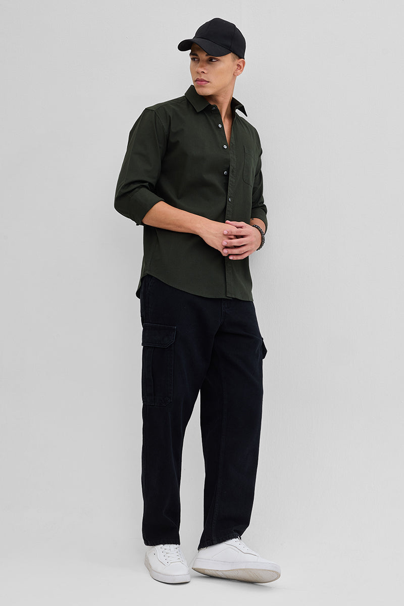 Olive Slim Fit Shirt