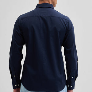 Navy Solid Oxford Shirt