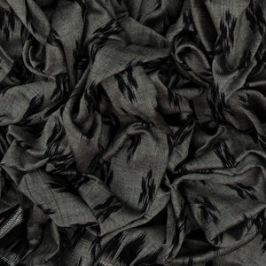 Grey Handloom Orissa Cotton Saree With Black Border