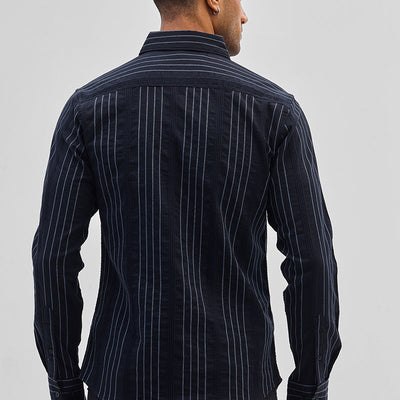 Black Stripes Slim Fit Shirt