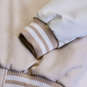 Legends Lost Soul Beige Varsity Jacket