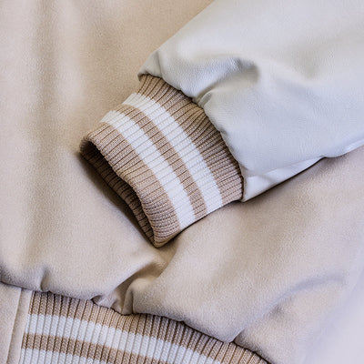 Legends Lost Soul Beige Varsity Jacket