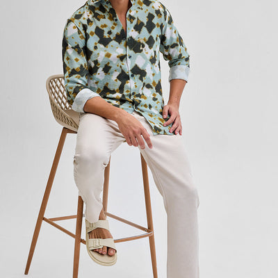 Green Textured Abstract Shirt