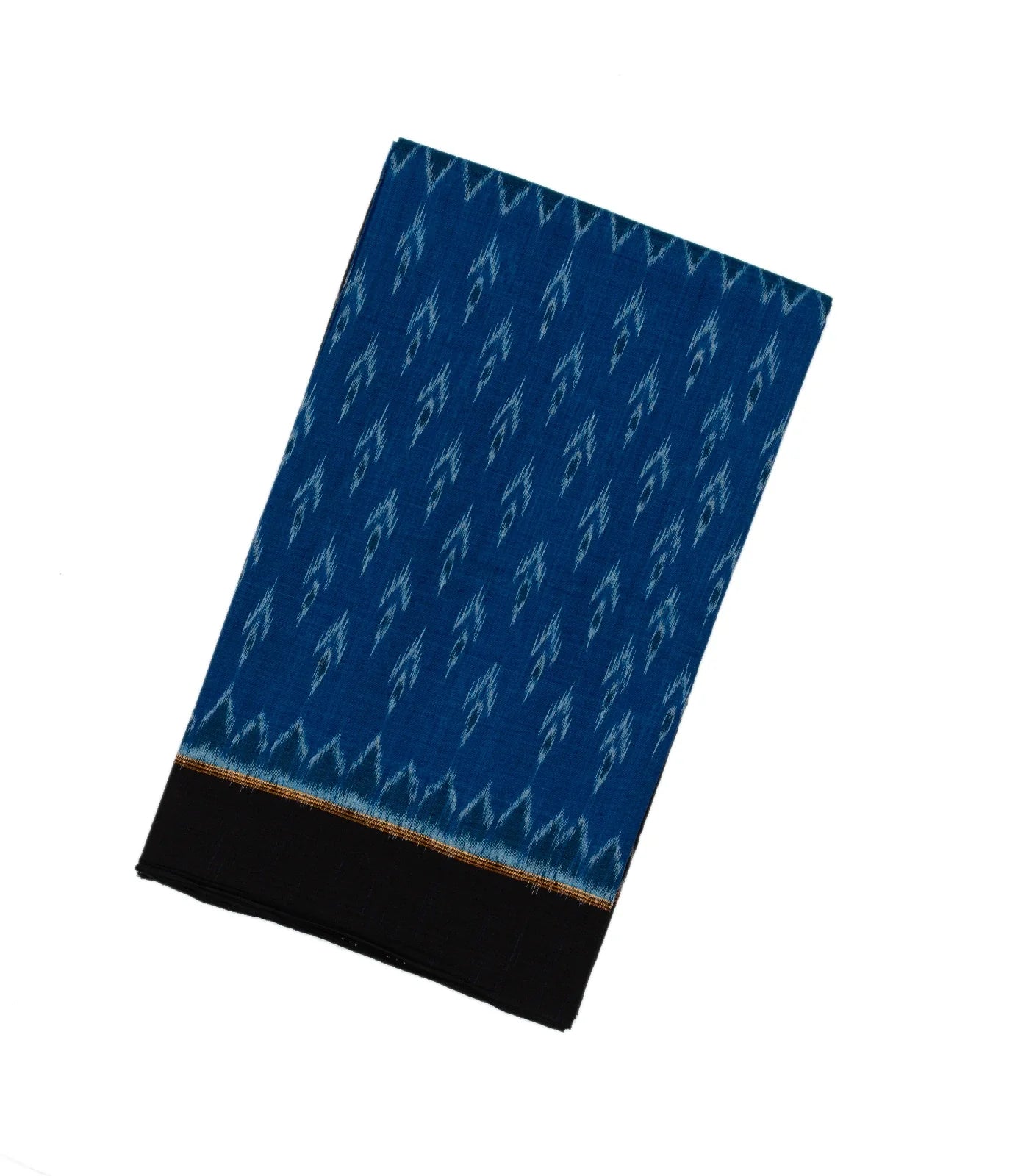 Blue & Black Handloom Orissa Cotton Saree With Tie & Dye Motifs