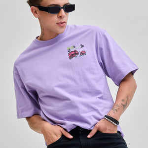 Embrace The Darkness Lavender Oversized T-Shirt