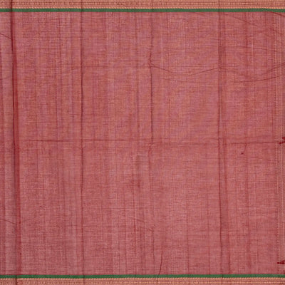 Crimson Handloom Kanchi Cotton Saree With Checks And Motifs