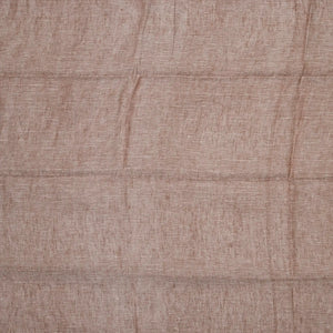 Sandal Handloom Plain Linen Saree With Stripes in Pallu