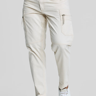 Off White Slim Fit Cargo Pants