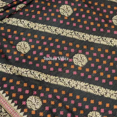 Black Designer Banarasi Tussar Saree