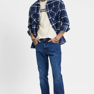 Dark Blue Regular Fit Jeans