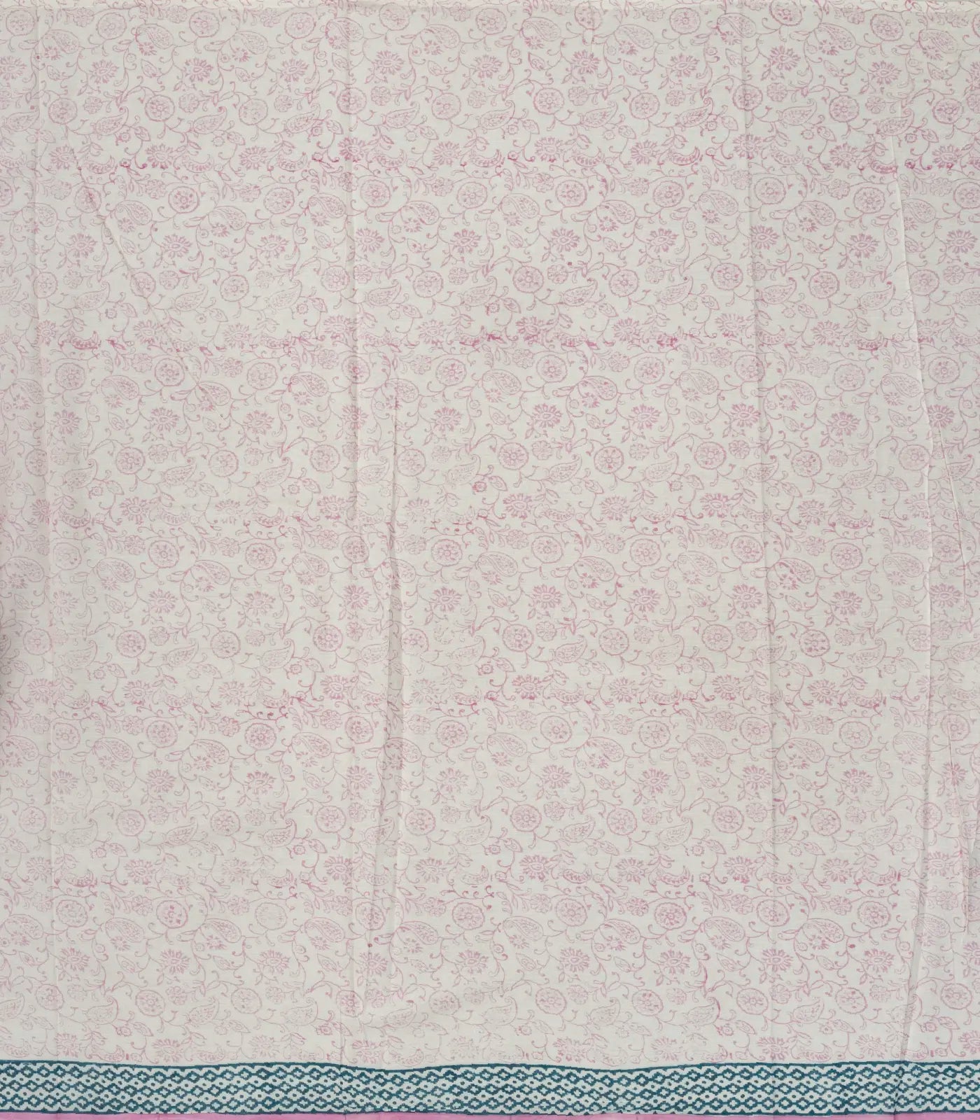 Pink Woven Jaipur Cotton Saree Printed With Stripes