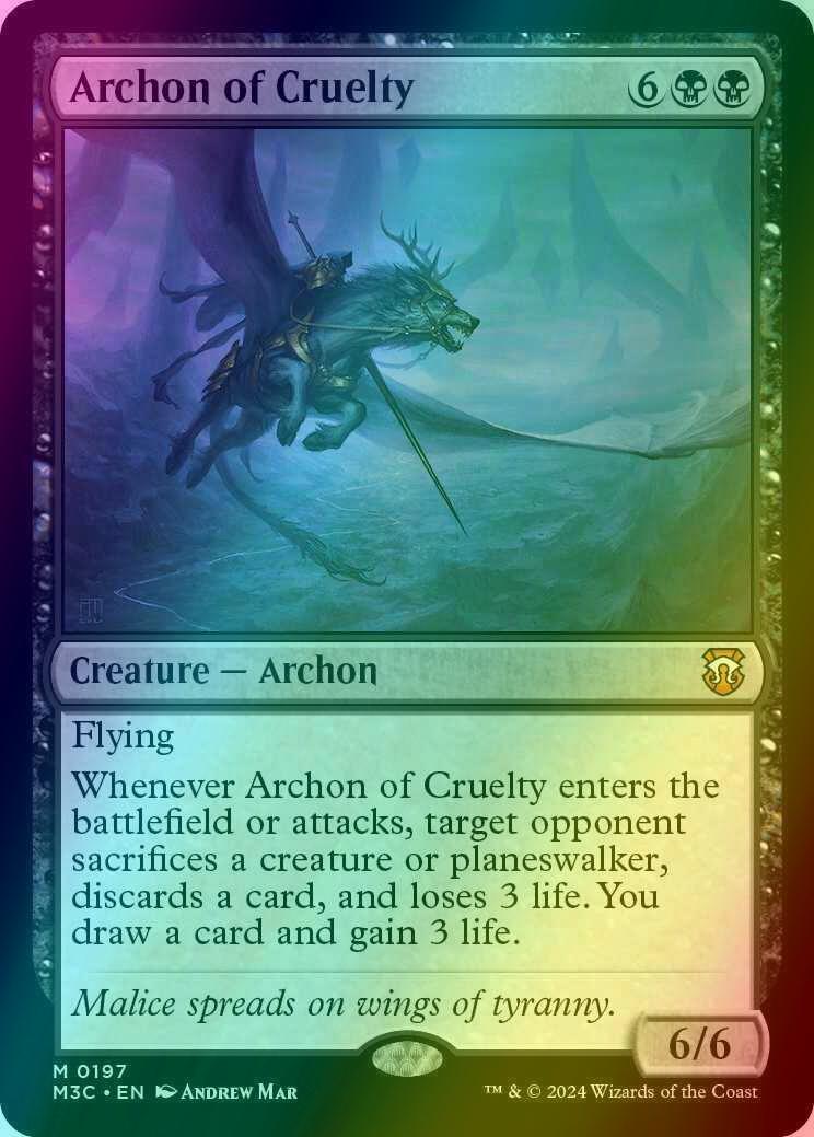 Archon of Cruelty [197] [Modern Horizons 3: Commander] [Ripple Foil]